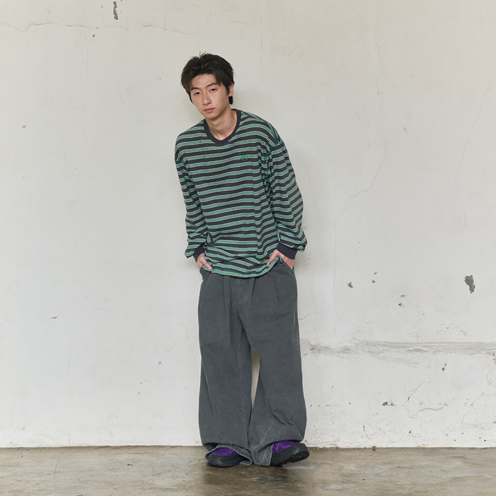 MULTI STRIPE LONG SLEEVE (GREEN)