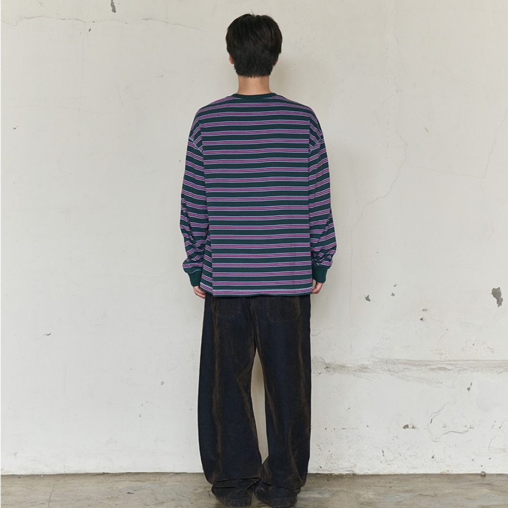 MULTI STRIPE LONG SLEEVE (RED)