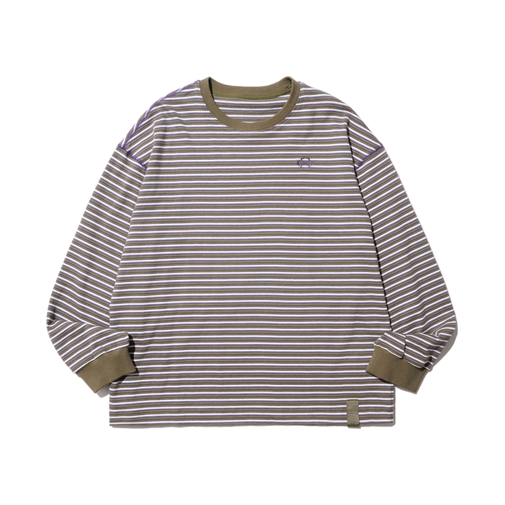 MULTI STRIPE LONG SLEEVE (KHAKI)