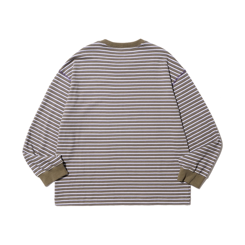 MULTI STRIPE LONG SLEEVE (KHAKI)