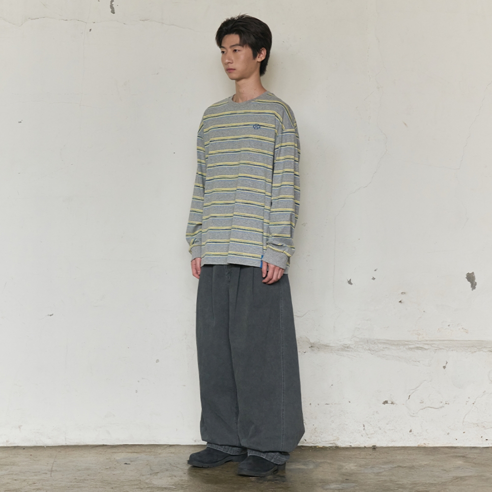 MULTI STRIPE LONG SLEEVE (GREY)