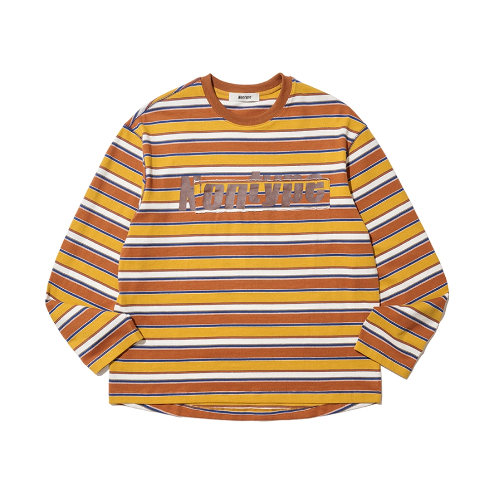 MISFIT PATCH STRIPE LONG SLEEVE TEE (YELLOW)