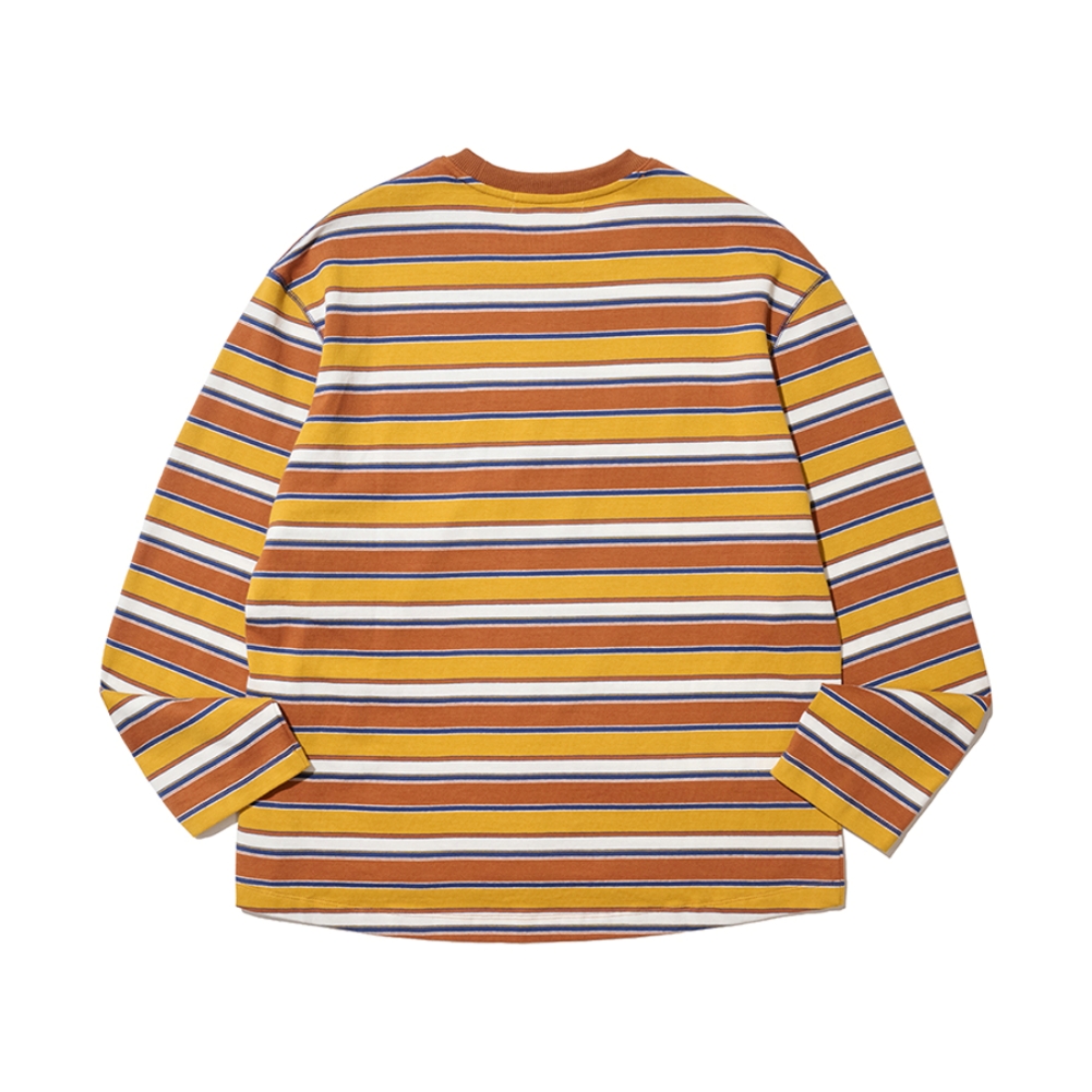 MISFIT PATCH STRIPE LONG SLEEVE TEE (YELLOW)