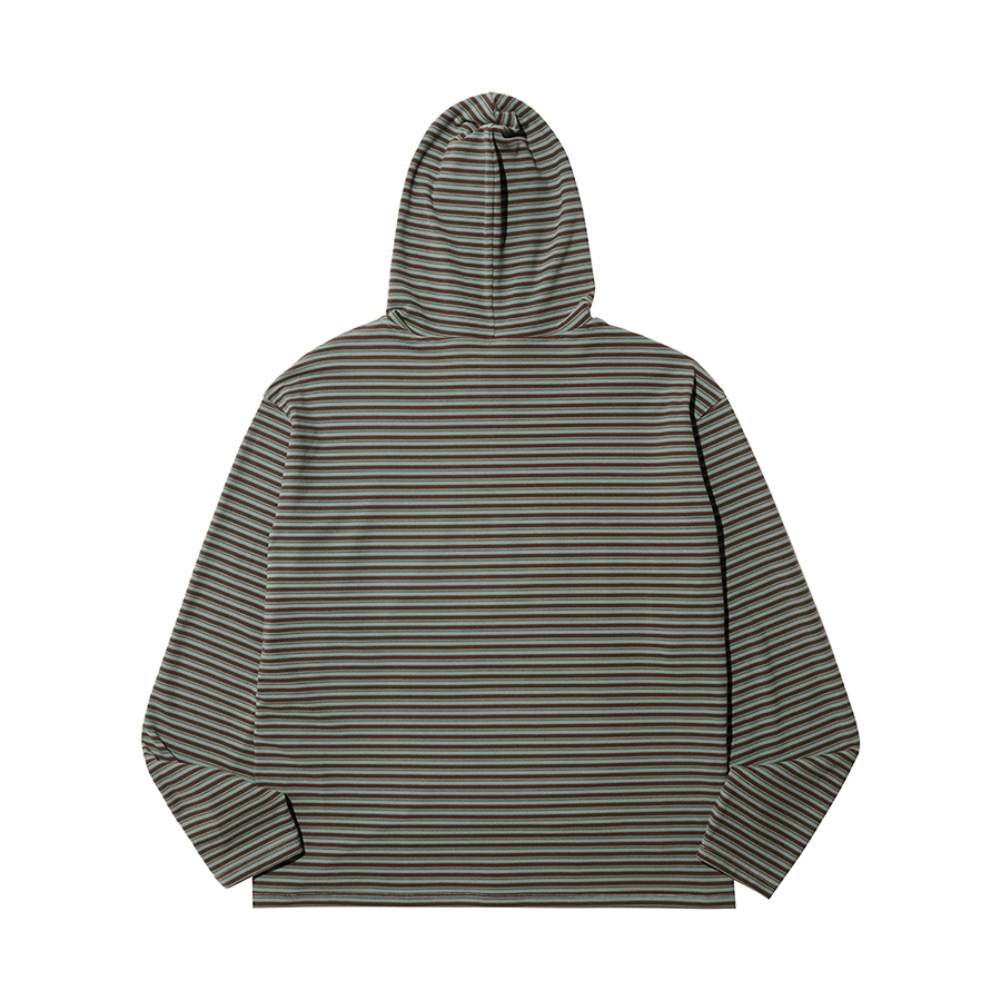 MULTI STRIPE FLEECE HOODY (GREEN)