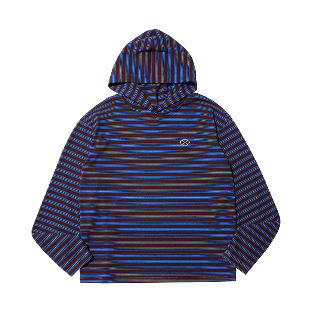 MULTI STRIPE FLEECE HOODY (PURPEL)