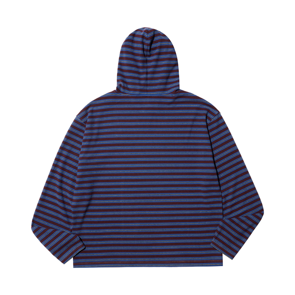 MULTI STRIPE FLEECE HOODY (PURPEL)