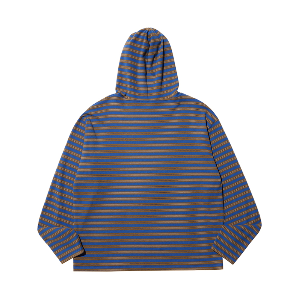 MULTI STRIPE FLEECE HOODY (BLUE)