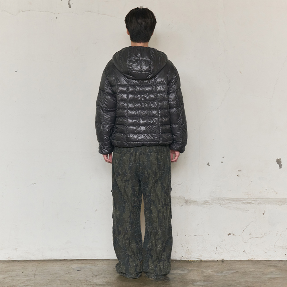 HOODIE LIGHT QUILTED JACKET (CHACOAL)