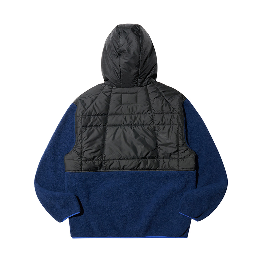 QUILTED FLEECE BOMBER (BLUE)