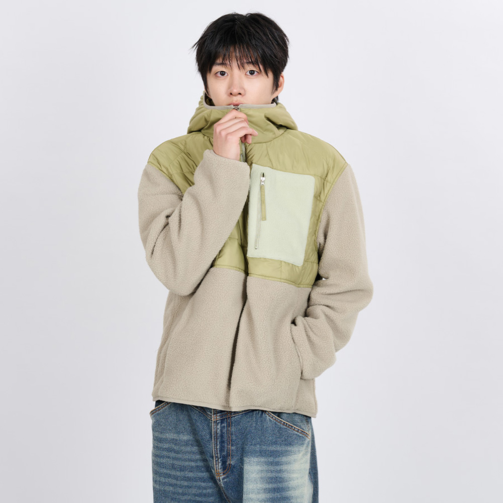 QUILTED FLEECE BOMBER (LIME)