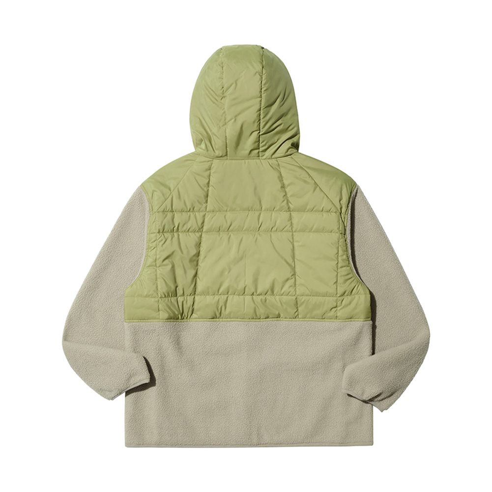 QUILTED FLEECE BOMBER (LIME)