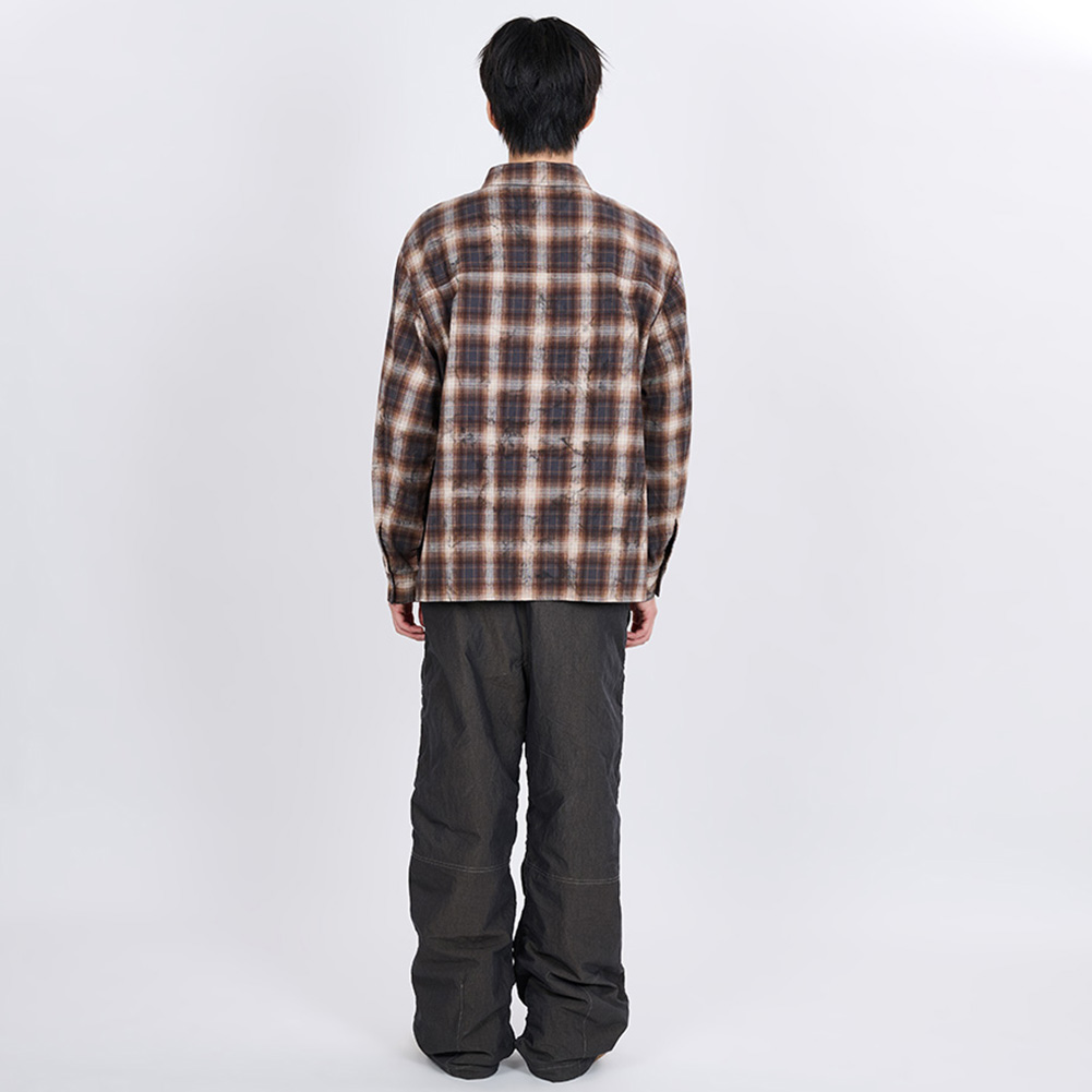 FADED HAZE CHECK SHIRT (BROWN)