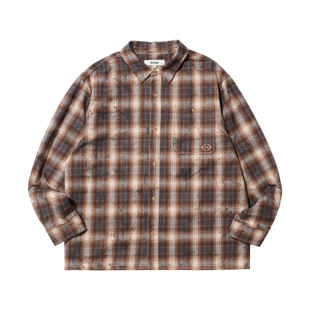FADED HAZE CHECK SHIRT (BROWN)