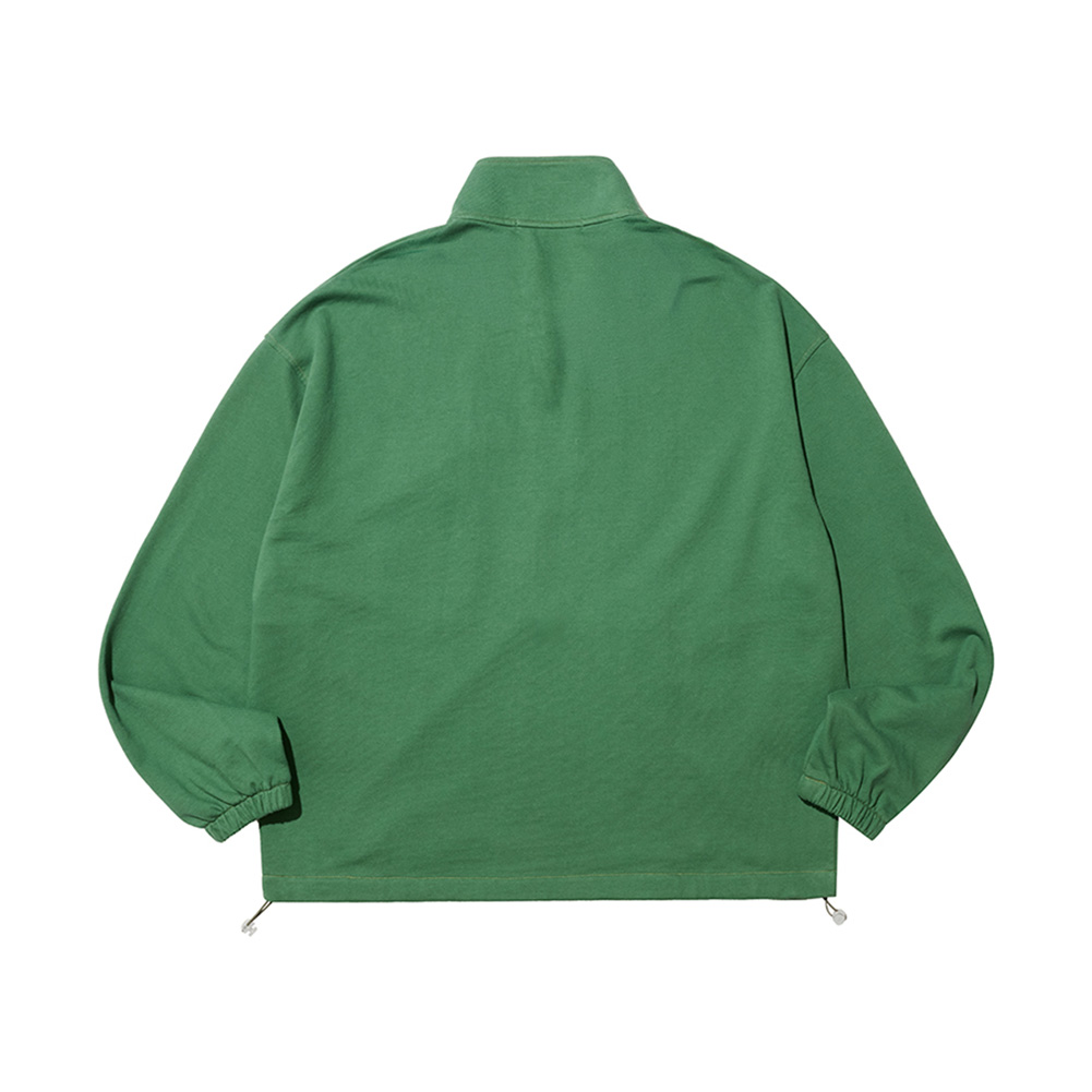 CONTRAST LINE HALF ZIP SWEATSHIRT (RED)