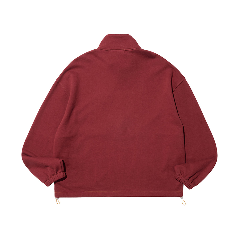 CONTRAST LINE HALF ZIP SWEATSHIRT (GREEN)
