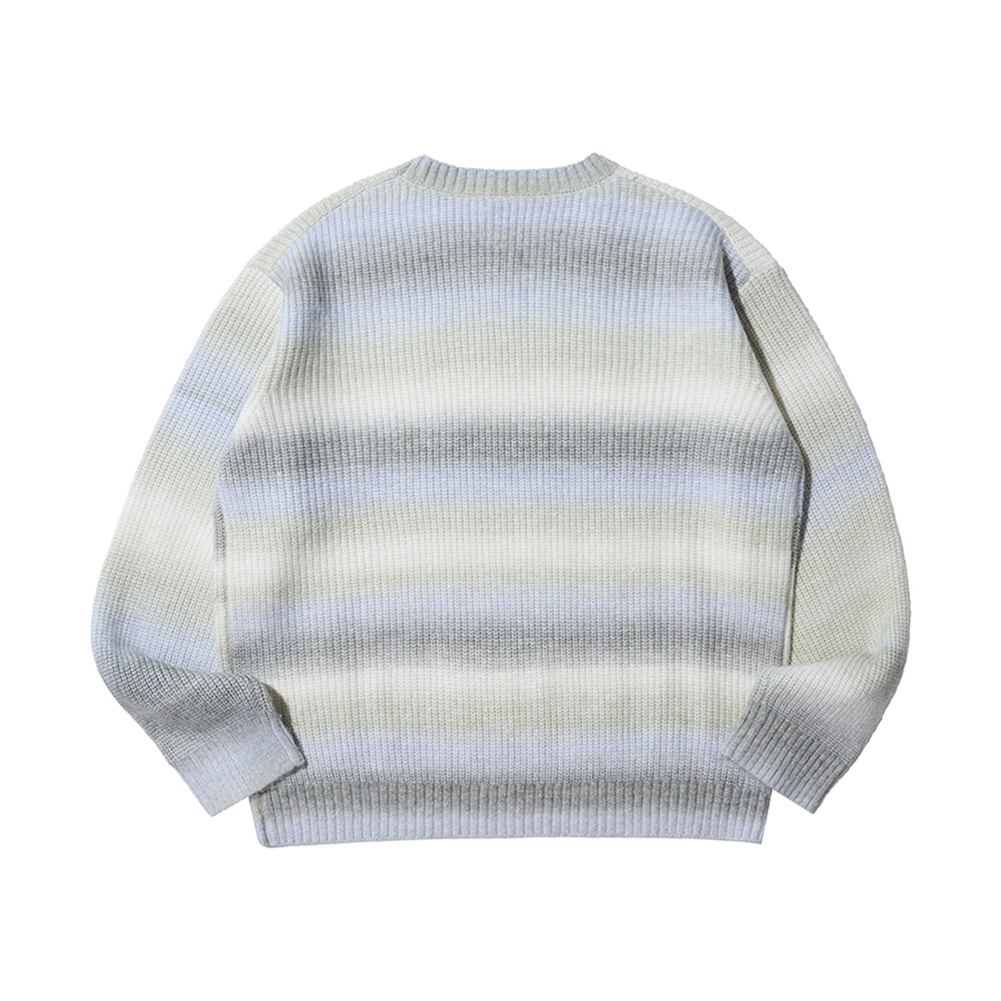 GRADATION STRIPE KNIT SWEATER(YELLOW)