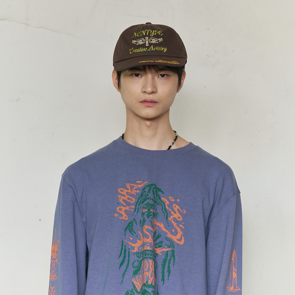 SIGNATURE SYM WASHED CAP (BROWN)