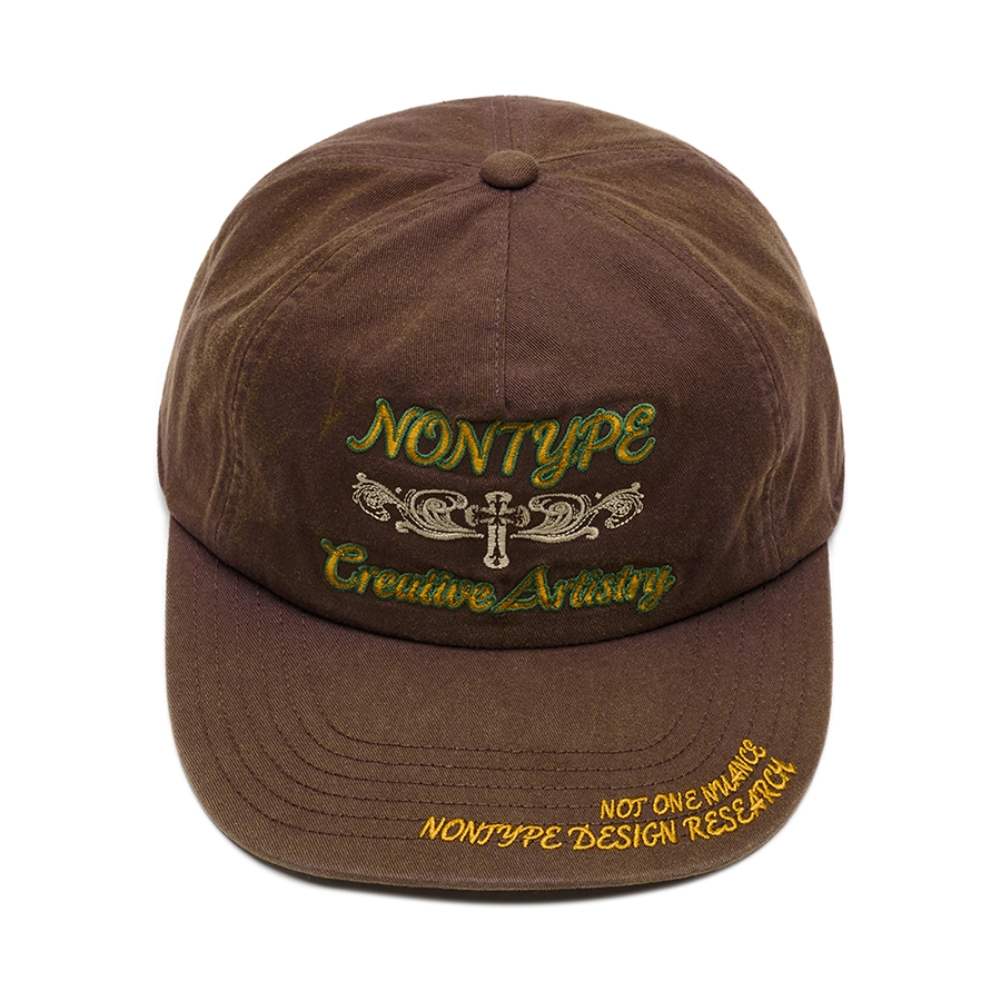 SIGNATURE SYM WASHED CAP (BROWN)