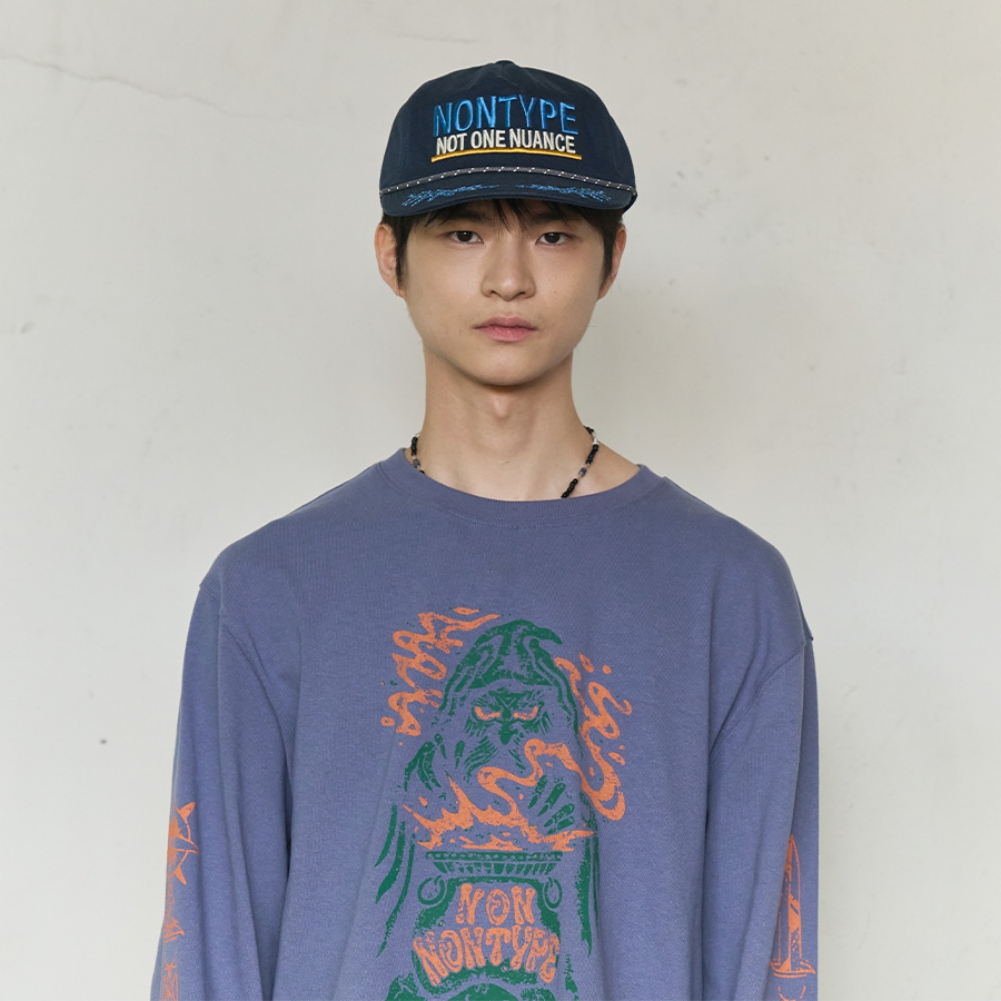 ARCHIVE MESSAGE WASHED CAP (NAVY)