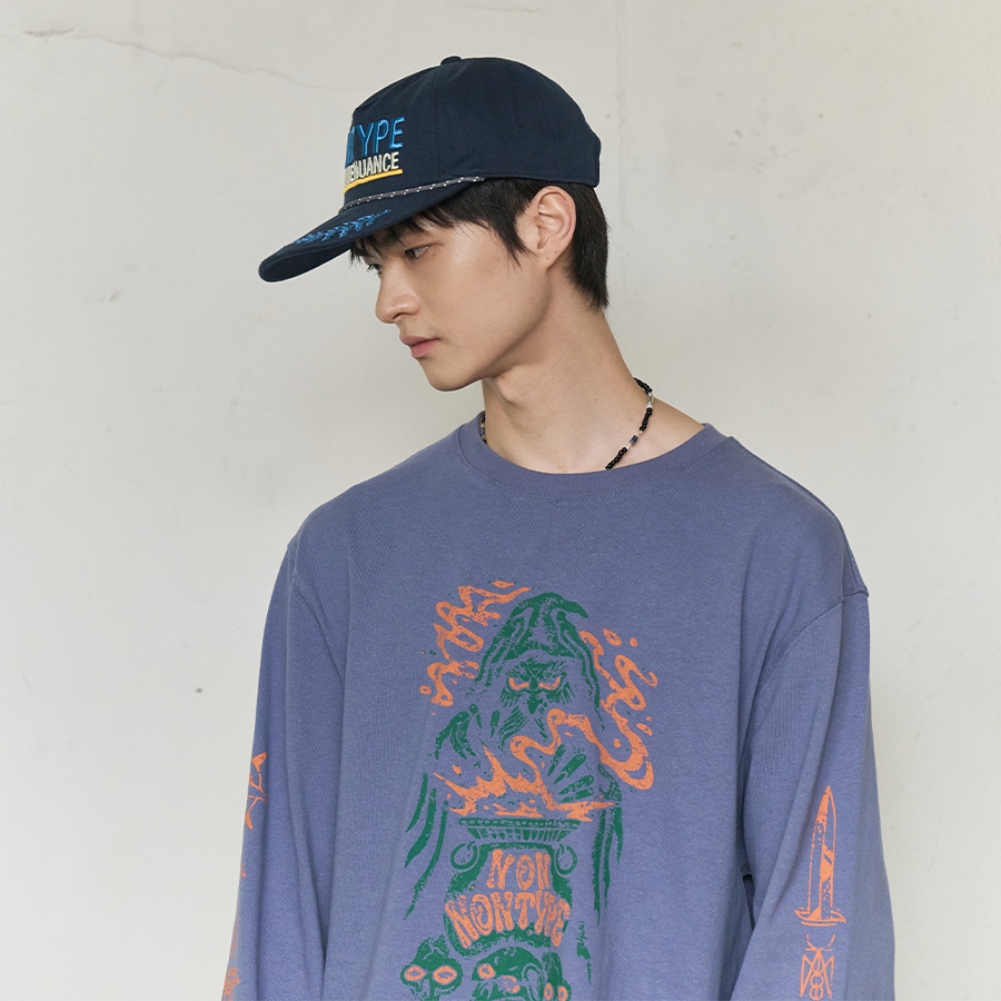 ARCHIVE MESSAGE WASHED CAP (NAVY)