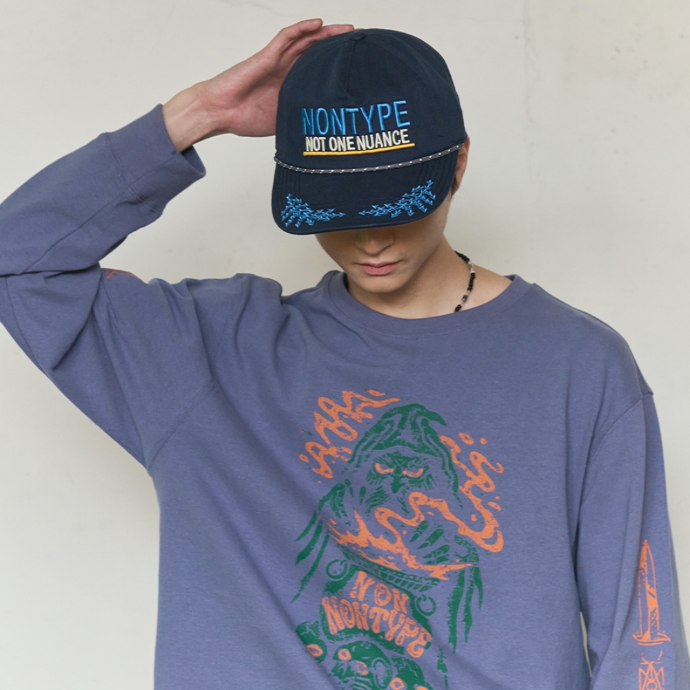 ARCHIVE MESSAGE WASHED CAP (NAVY)