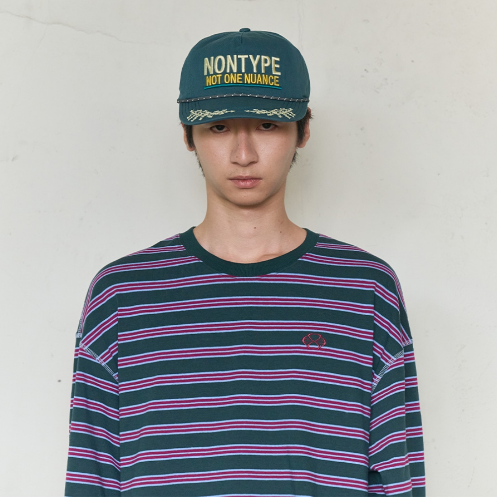 ARCHIVE MESSAGE WASHED CAP (TEAL GREEN)