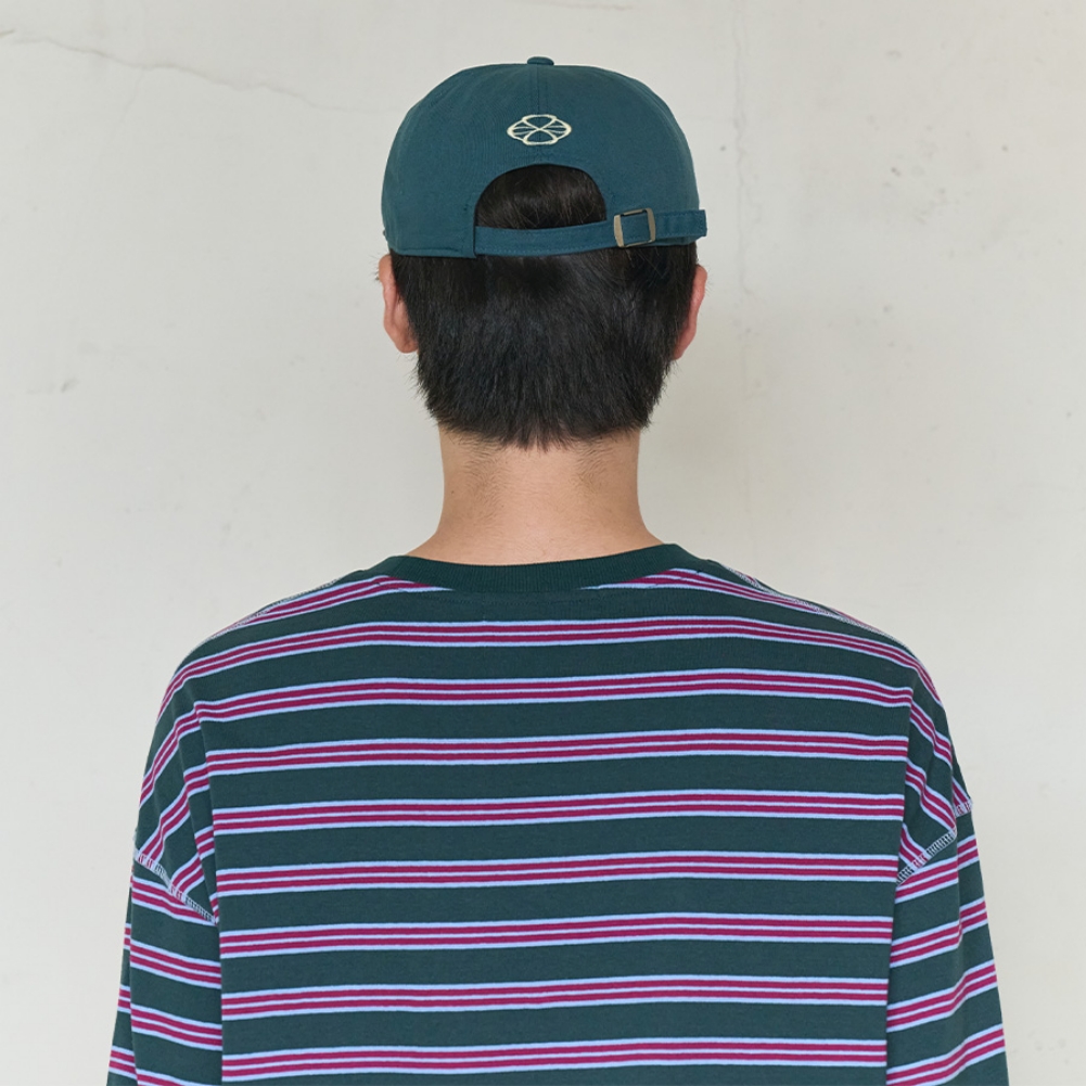ARCHIVE MESSAGE WASHED CAP (TEAL GREEN)