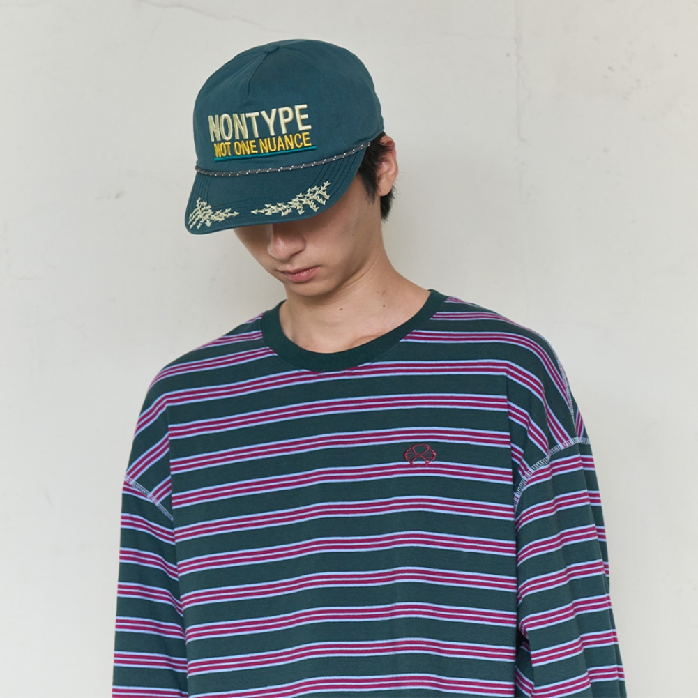 ARCHIVE MESSAGE WASHED CAP (TEAL GREEN)
