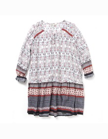 (여) 패턴 에이라인 블라우스