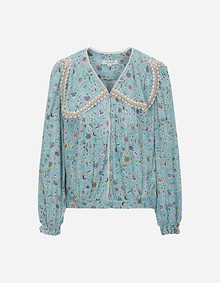 레이스 카라 블라우스