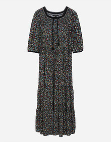 레이스 핀턱 블록 원피스