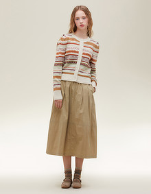 코튼 볼륨 스커트