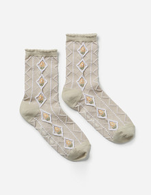 플라워 자가드 삭스