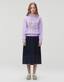 배색 볼륨 스커트