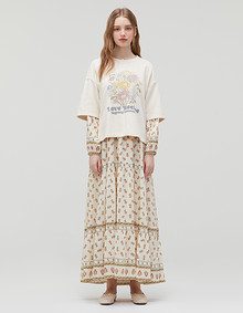 플라워 아트웍 스웻셔츠