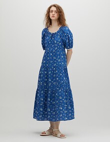 백 포인트 플로럴 코튼 원피스