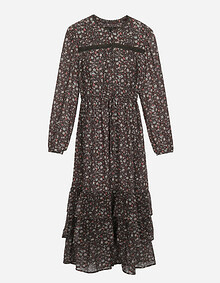 3단 러플 플라워 원피스