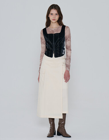 [스테이씨 세은 착용] 벨티드 랩 스커트