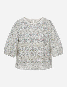 바인딩 배색 블라우스