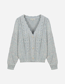 테입사 케이블 니트 가디건