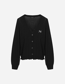 리본 자수 가디건