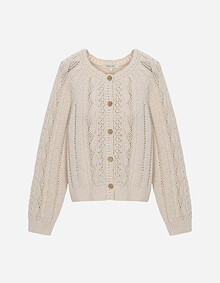 크로쉐 라운드넥 가디건