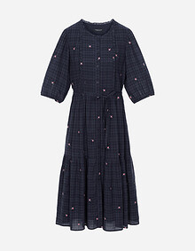 플라워 자수 풀오픈 원피스