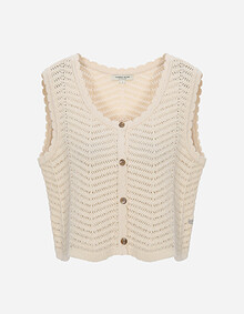 스카시 변형 니트 베스트