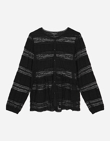 오픈형 레이스 블라우스