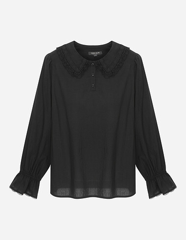 레이스 믹스 블라우스