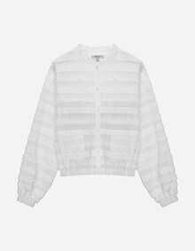 핀턱 프릴 블라우스