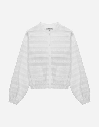 핀턱 프릴 블라우스