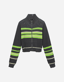 멀티 스트라이프 집업 가디건