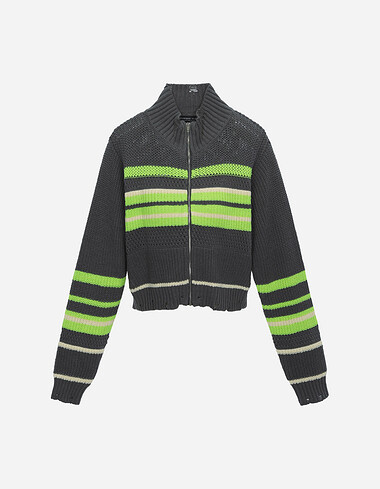 멀티 스트라이프 집업 가디건